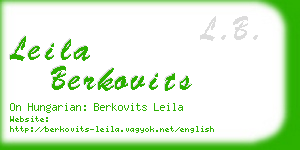 leila berkovits business card